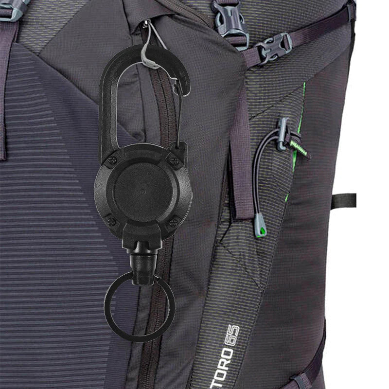 BowLift | Outdoor automatic retractable wire Luya tactical keyring with theft protection