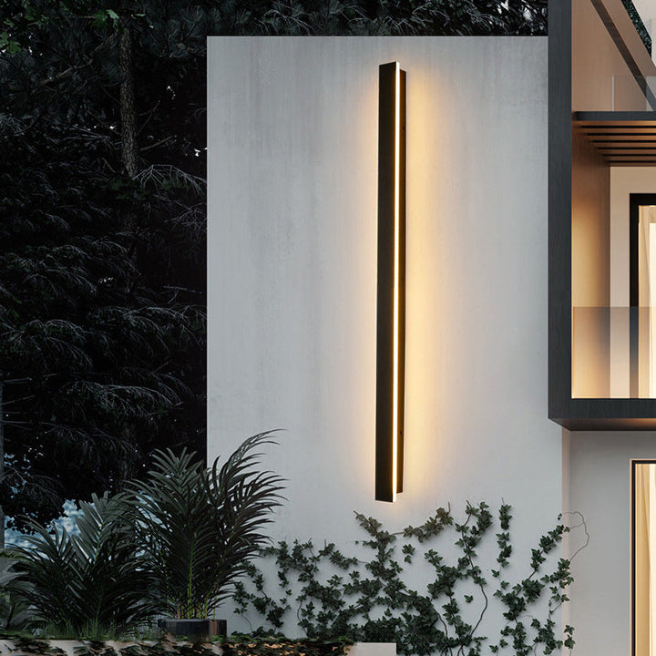 Modern Minimalist Long Rectangular Aluminum Acrylic LED Wall Sconce Lamp For Garden | Bowlift