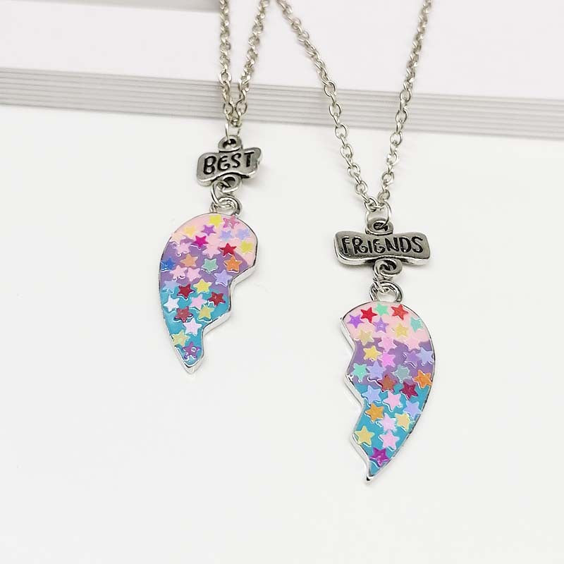 BowLift | Heart Pendant Best Friends Forever Friendship Necklace