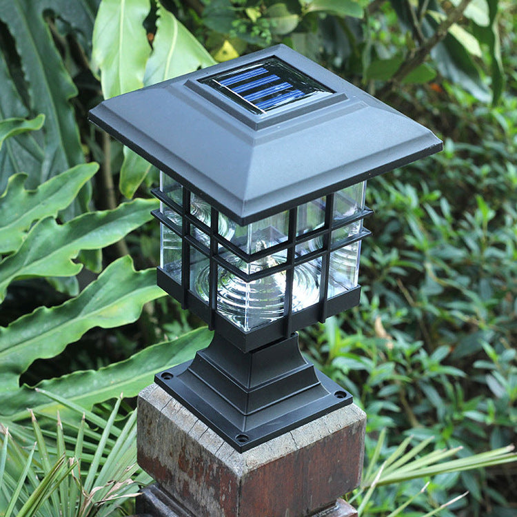 Modern Simplicity Solar Square Pillar LED Outdoor Lawn Landscape For Garden | Bowlift