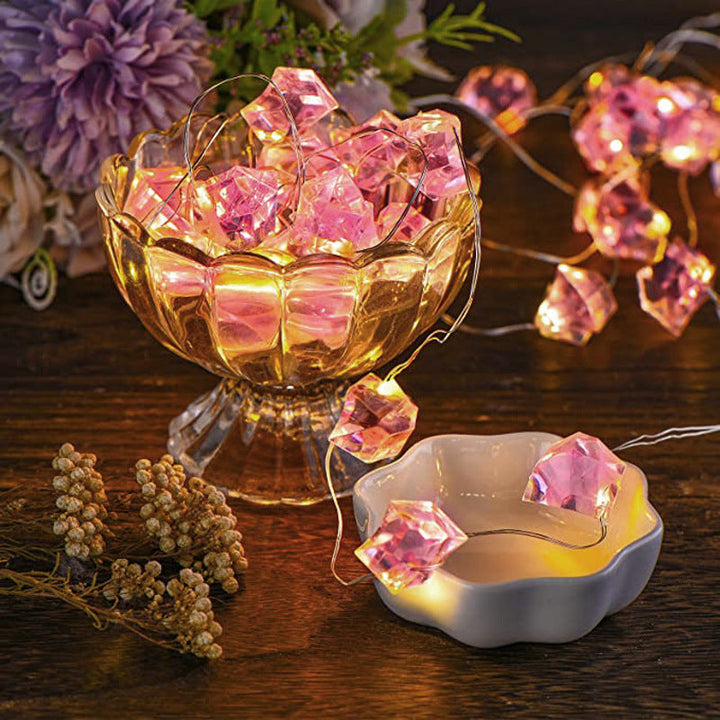 BowLift | Creative Irregular Gems String Lights Acrylic LED Decorative String Lights
