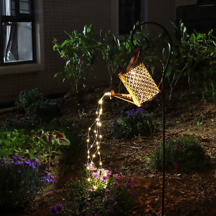 Contemporary Creative Solar Kettle Iron LED Outdoor Light For Garden | Bowlift