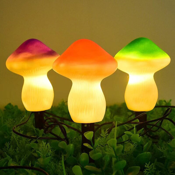 Solar Outdoor Resin Mushroom LED Garden Ground Insert Decorative Landscape Light | Bowlift