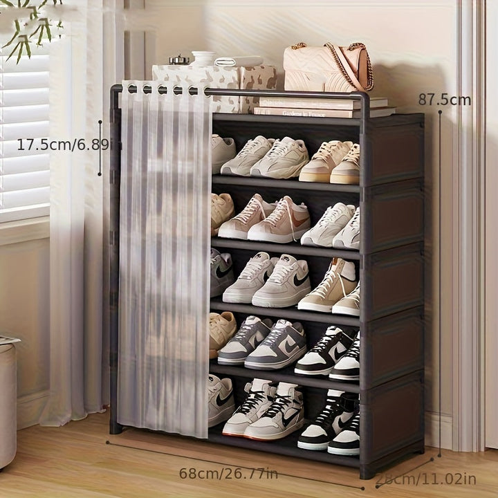 Foldable shoe rack with dust protection 4–7 levels | Bowlift