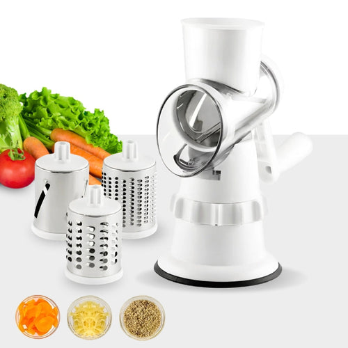 VeggieMaster Slicer - Manual Vegetable Slicer with 3 Blades Bowlift
