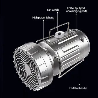 Lanterns Camping Solar Fan LED Light | Bowlift