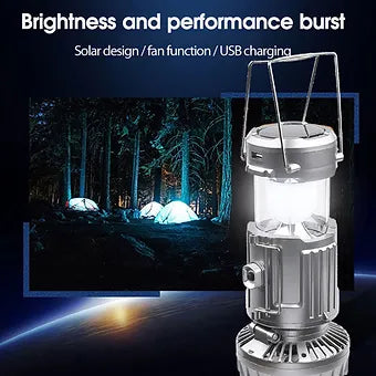 Lanterns Camping Solar Fan LED Light | Bowlift