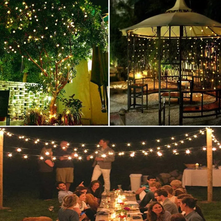 Solar string lights with ball lights - 5M-20 LED / 7M-50 LED / 12M-100 LED | Bowlift