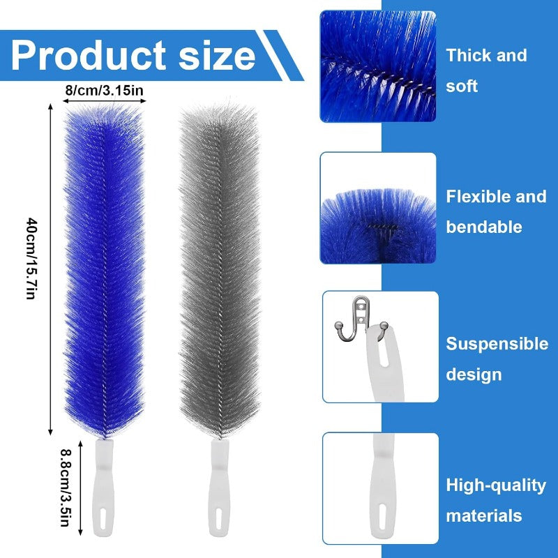 Flexible Microfiber Fan Duster Brushes – Reusable Cleaning Tools for Blades, Vents & Blinds Bowlift
