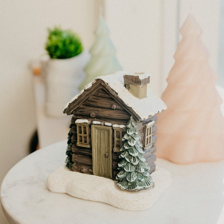 BowLift | Log Cabin Snowy Winter Incense Cone Burner