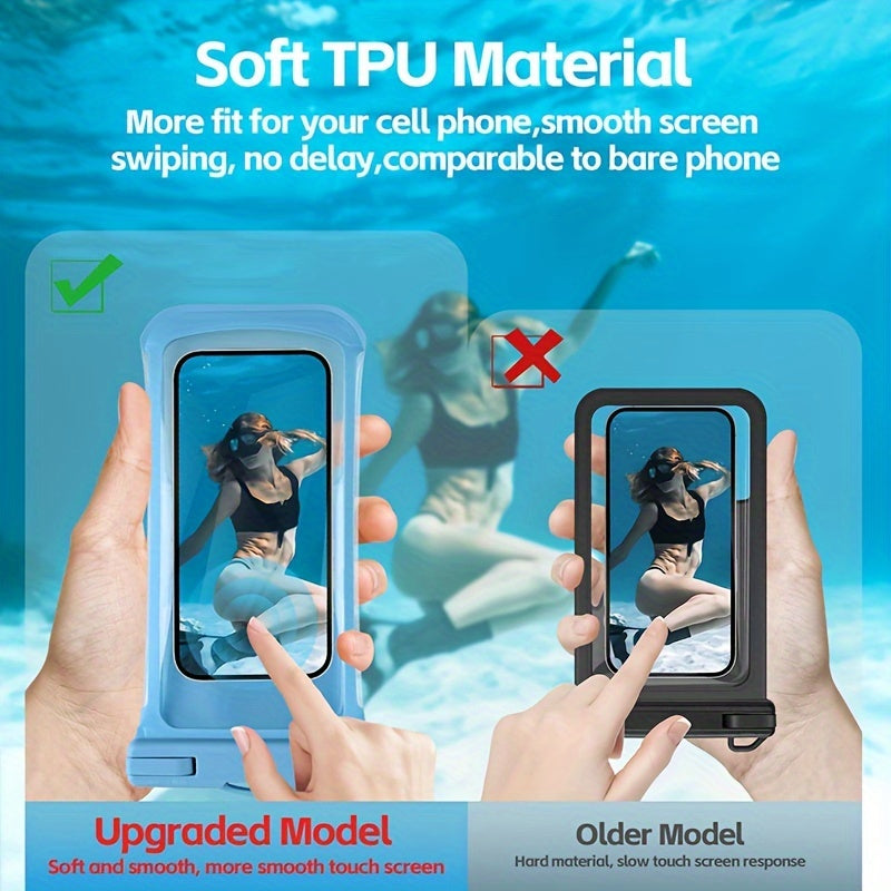 BowLift | Waterproof Phone Case with Neck Strap for Beach and Travel – Durable PVC Smartphone Case for 20-32 cm Devices