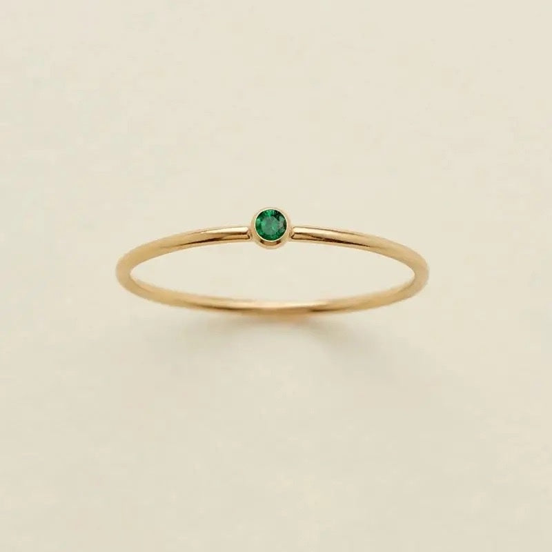 BowLift | Dainty Birthstone Ring