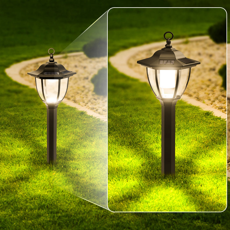 Traditional Farmhouse Waterproof Solar Lanterns Plastic Ground Plug LED Landscape Light For Garden | Bowlift