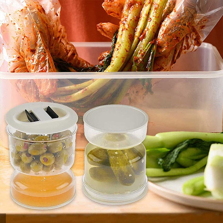 BowLift | Pickle and Olives Jar Container with Strainer