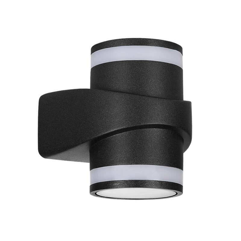 Modern Cylindrical Die-Cast Aluminum LED Waterproof Outdoor Garden Wall Light | Bowlift