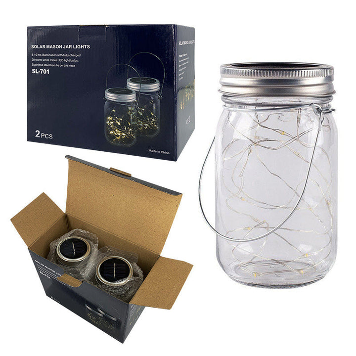 Modern Art Deco Waterproof Solar Glass Stainless Steel Copper Wire Star LED String Lights Outdoor Lighting For Garden | Bowlift