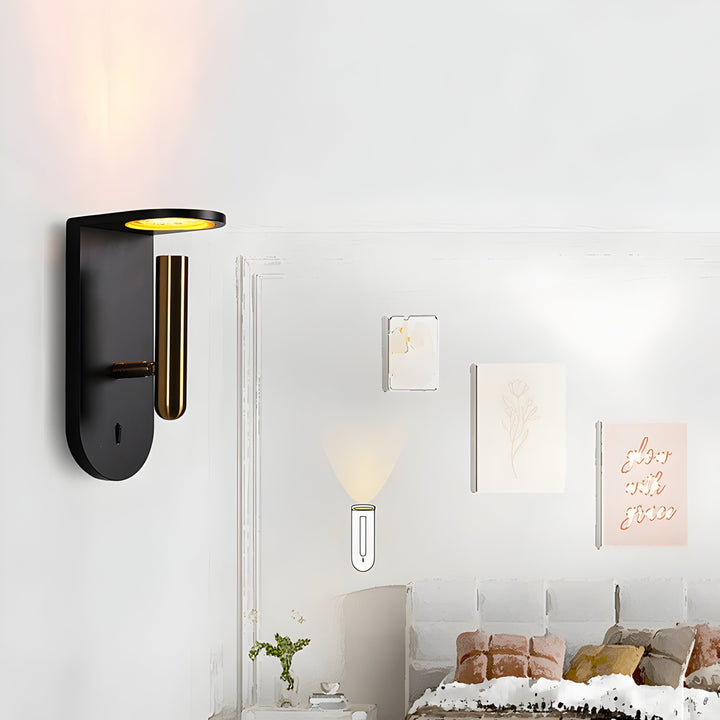 Adjustable Nordic LED Wall Light with Flame Effect Bowlift