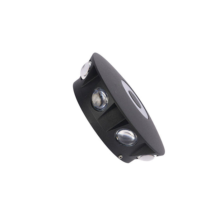 Contemporary Scandinavian Aluminum Round Shade LED Wall Sconce Lamp For Outdoor Patio | Bowlift