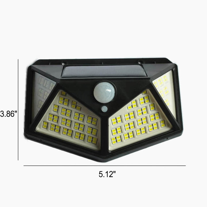 Solar Outdoor 162 LED Outdoor Waterproof Body Sensor Garden Lighting Wall Sconce Lamp | Bowlift