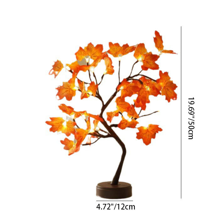 BowLift | Contemporary Creative Christmas Plastic Maple Leaf Tree Lights LED Decorative Table Lamp For Bedroom