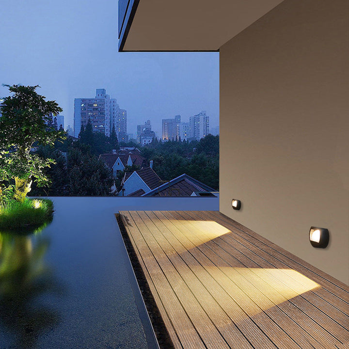 Outdoor Solar Round Square LED Waterproof Patio Step Light | Bowlift