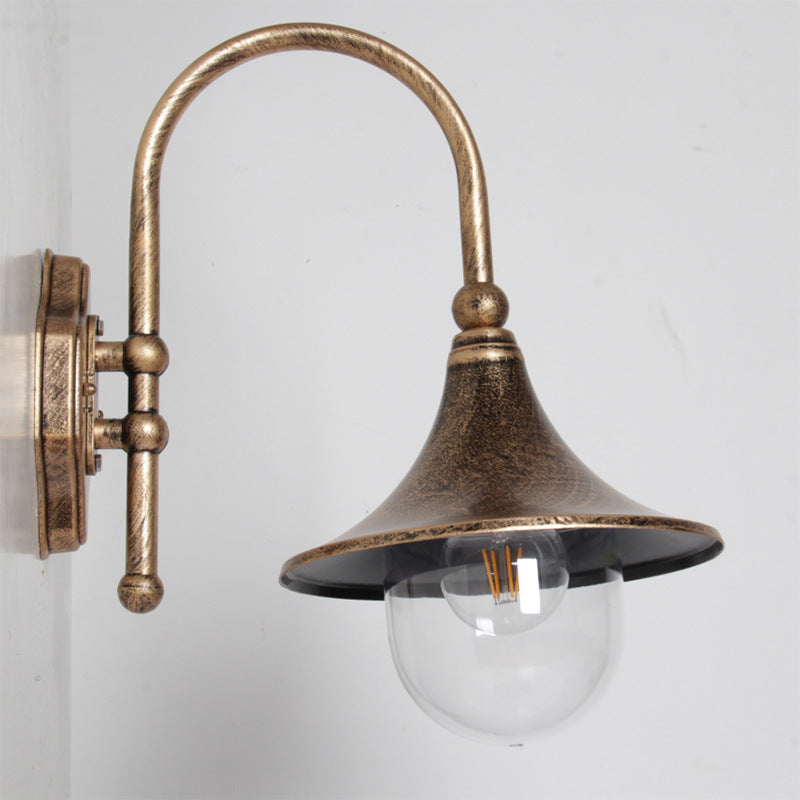 Retro Minimalist Trumpet Waterproof 1-Light Wall Sconce Lamp | Bowlift