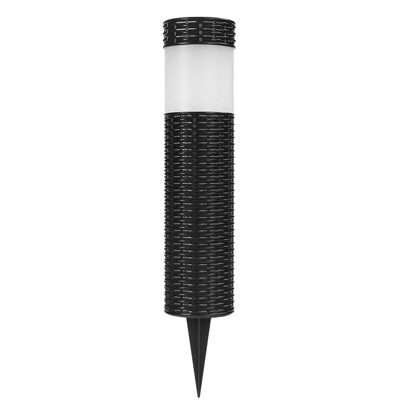 BowLift | Outdoor Solar Rattan Cylindrical LED Garden Lawn In-ground Landscape Light