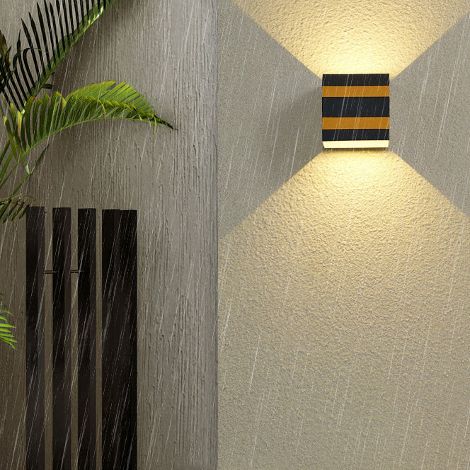 Outdoor Minimalist Square Cube Aluminum Waterproof LED Wall Sconce Lamp | Bowlift