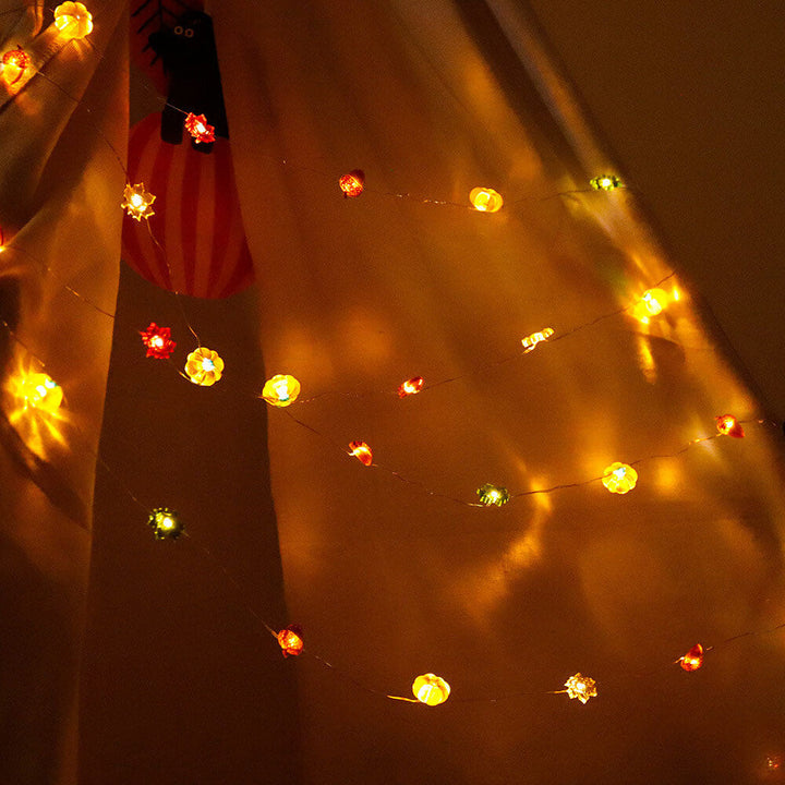 BowLift | Modern Thanksgiving Maple Acorn Pumpkin Decoration 30 LED String Lights