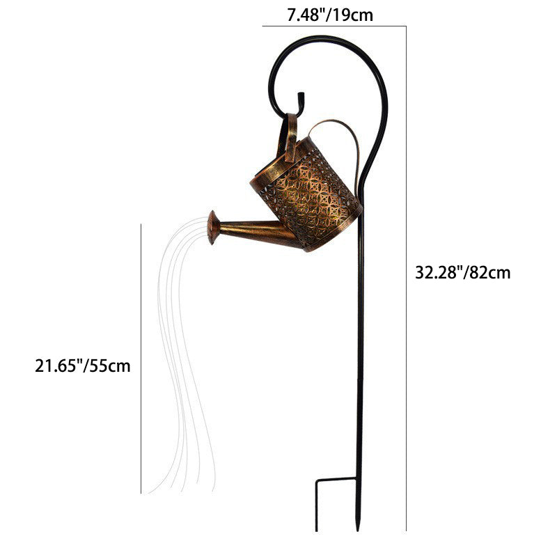 Contemporary Creative Solar Kettle Iron LED Outdoor Light For Garden | Bowlift