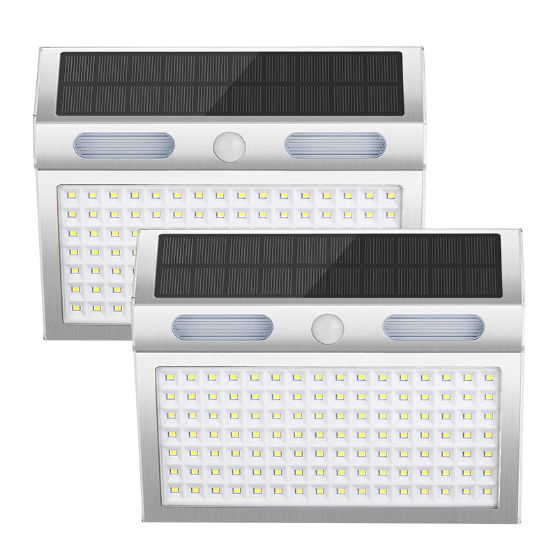 Solar Induction Stainless Steel Trapezoidal LED Outdoor Waterproof Wall Sconce Lamp | Bowlift
