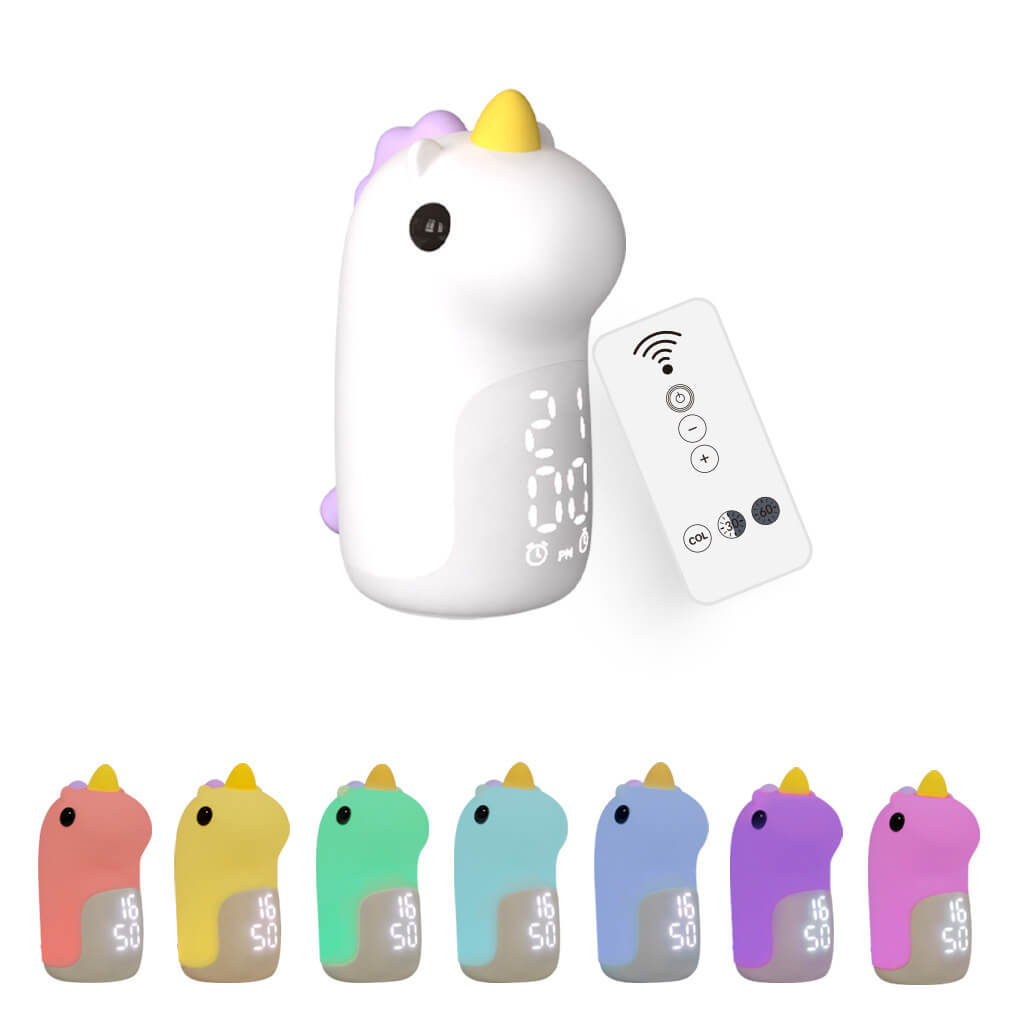 BowLift | Unilora DreamLight Alarm Clock | Unicorn Design | Timer & LED Night Light | Nursery Decor