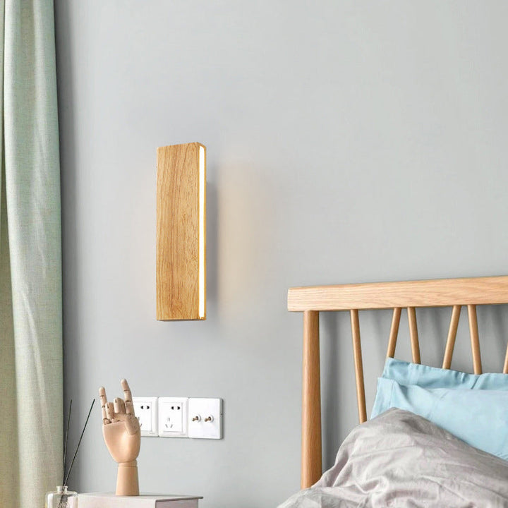 BowLift | OakBeam | Minimalist Solid Wood LED Wall Light