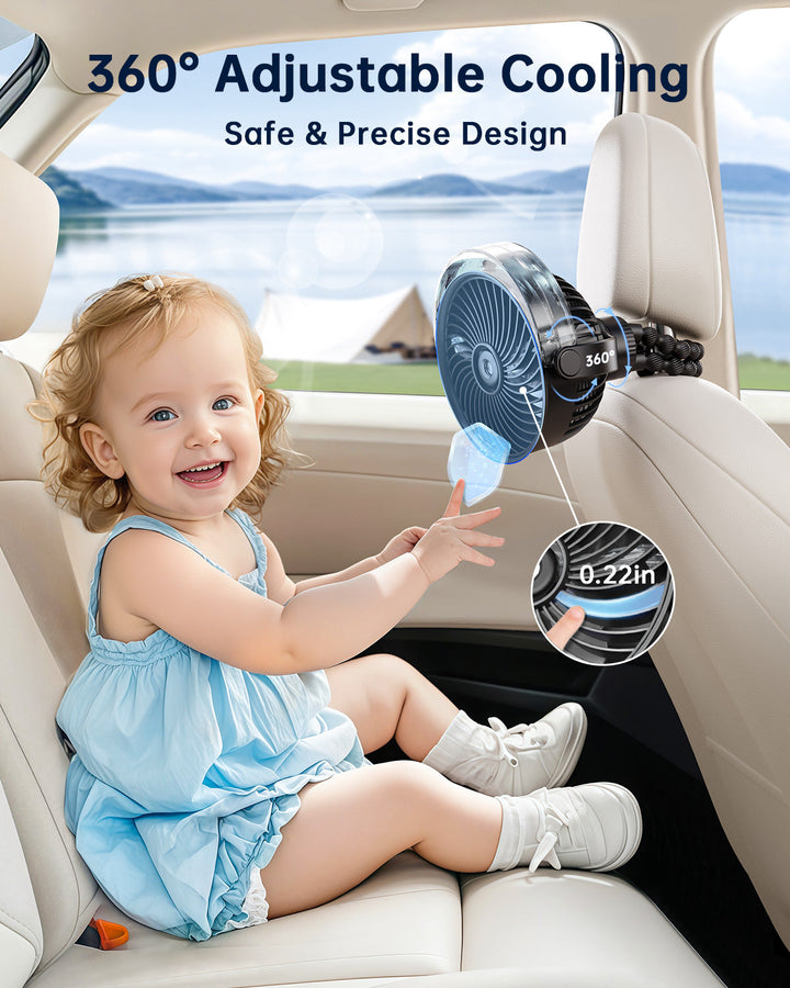 Misting Stroller Fan – Portable Baby Fan with Spray | Bowlift