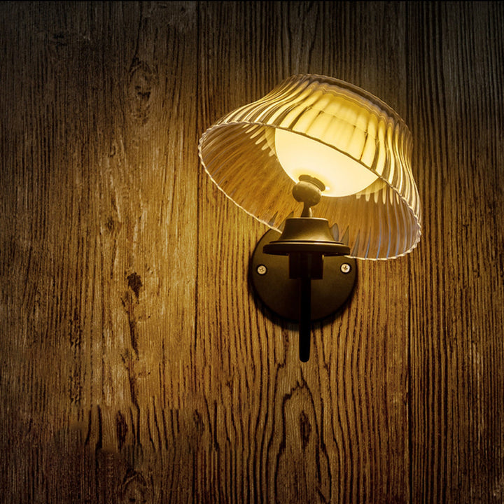 Contemporary Retro Solar Iron Alloy Plastic LED Waterproof Wall Sconce Lamp For Outdoor | Bowlift