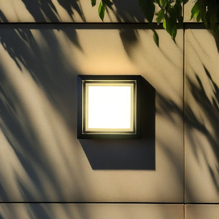 Modern Minimalist Waterproof Square Aluminum Acrylic LED Outdoor Wall Sconce Lamp For Garden | Bowlift