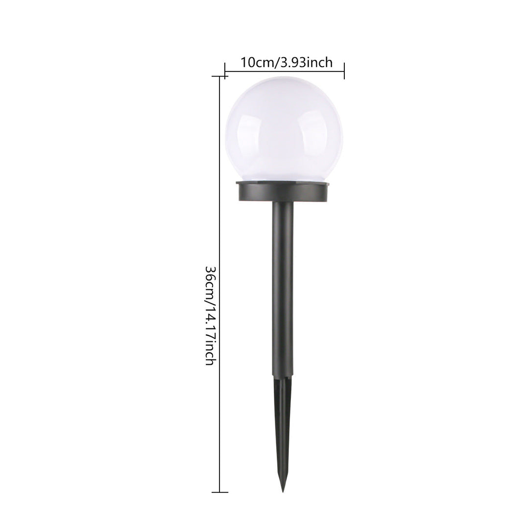 Modern Minimalist Waterproof Solar Globe ABS LED Landscape Light For Garden | Bowlift