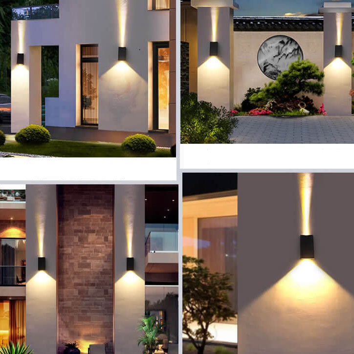 Solar Simple Trapezoid Outdoor Waterproof LED Wall Sconce Lamp | Bowlift