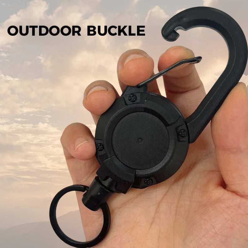 BowLift | Outdoor automatic retractable wire Luya tactical keyring with theft protection