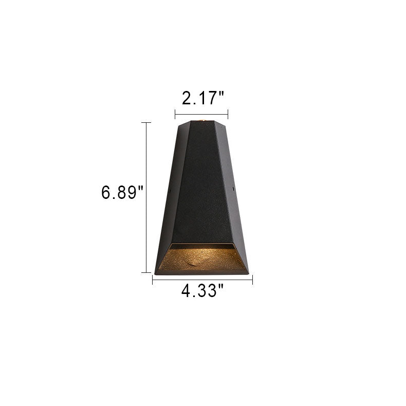 Outdoor Modern Column Geometry LED Waterproof Wall Sconce Lamp | Bowlift