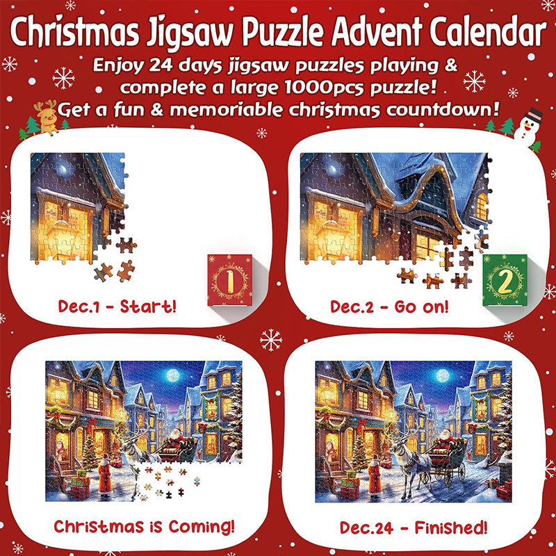 BowLift | Christmas Jigsaw Puzzles Advent Calendar  - Christmas Gift