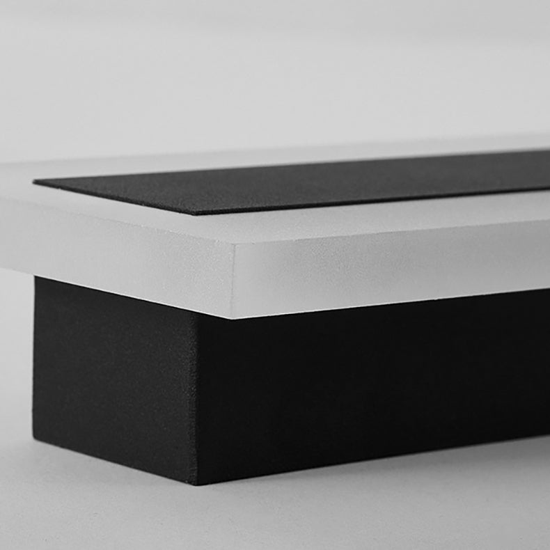 Modern Minimalist Long Rectangular Aluminum Acrylic LED Wall Sconce Lamp For Garden | Bowlift