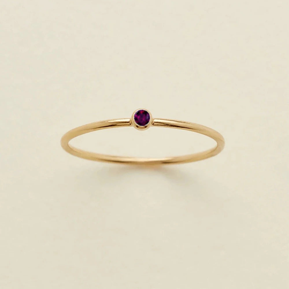 BowLift | Dainty Birthstone Ring