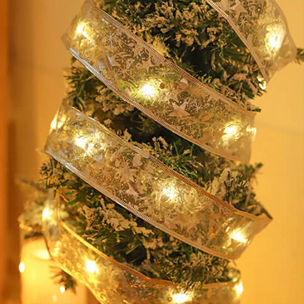 BowLift | Christmas LED Copper Wire Lights Ribbon Lights Bow Tie Ribbon Lights String Props Decorative Lights