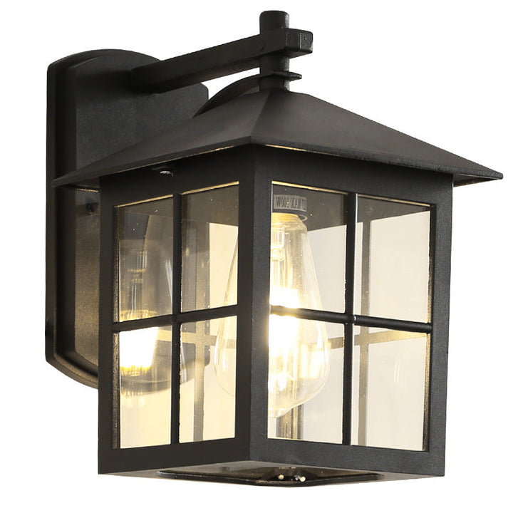 Modern Simplicity Waterproof Aluminum Square Glass Shade 1-Light Wall Sconce Lamp For Outdoor Patio | Bowlift