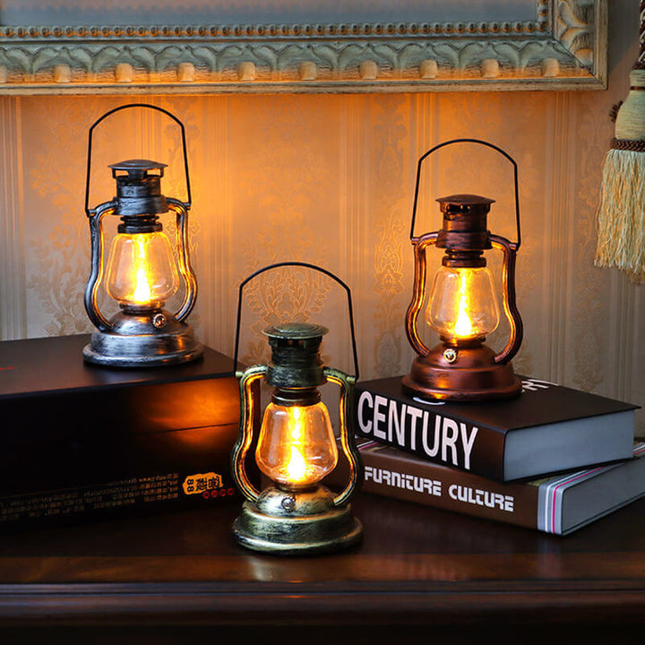 Solar Retro Kerosene Lamp Horse Lamp LED Outdoor Garden Patio Decoration Portable Flame Candle Light | Bowlift