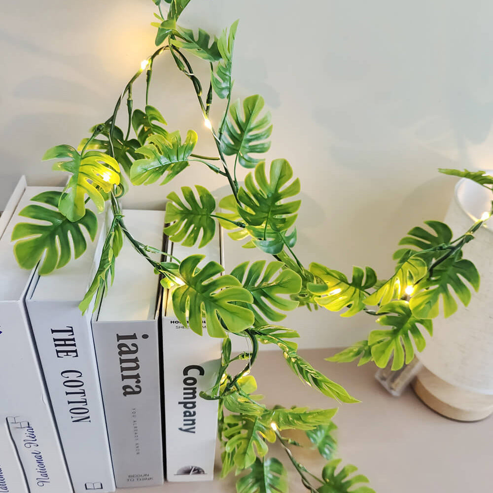 BowLift | Green Turtle Leaf Copper Wire Simulation Turtle Leaf Rattan Decorative LED String Lights