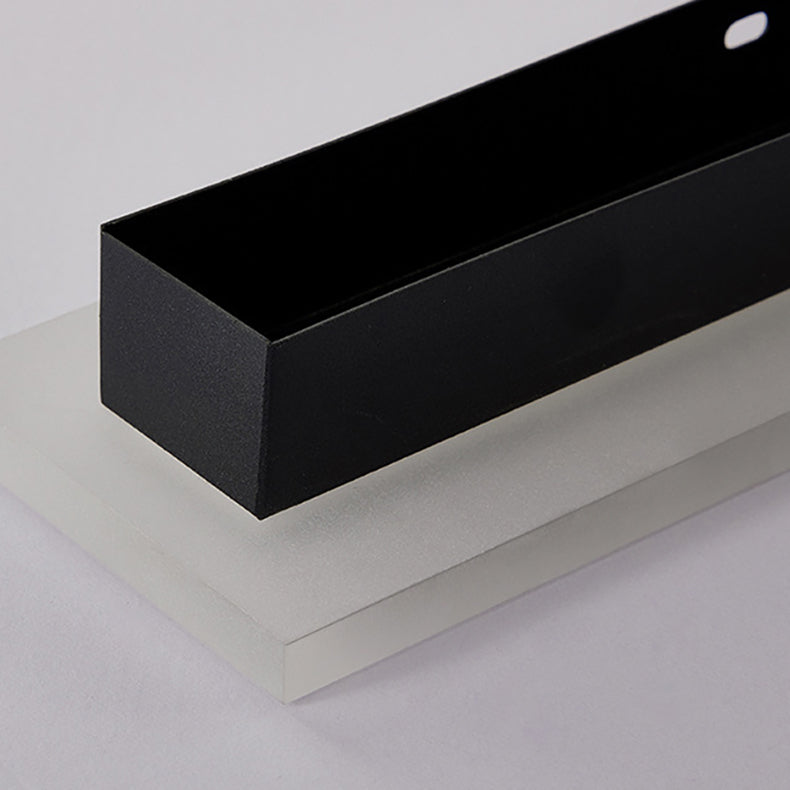 Modern Minimalist Long Rectangular Aluminum Acrylic LED Wall Sconce Lamp For Garden | Bowlift