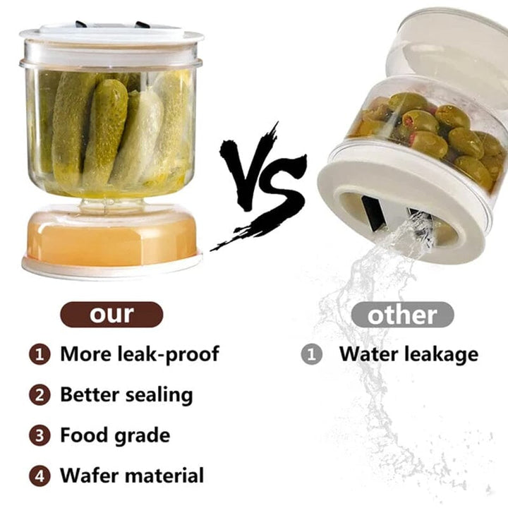 BowLift | Pickle and Olives Jar Container with Strainer