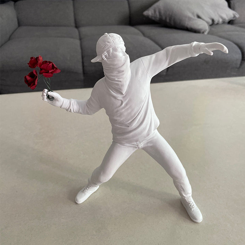 Banksy Flower Rioter Ornament | Bowlift
